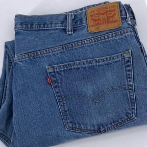 Levis 550 Jeans Mens 46x32(44x31)Relaxed Fit Tapered Leg Blue Jeans Medium Wash